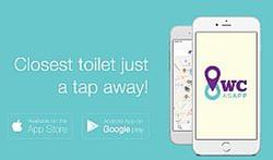 App om dichtstbijzijnde toilet te vinden